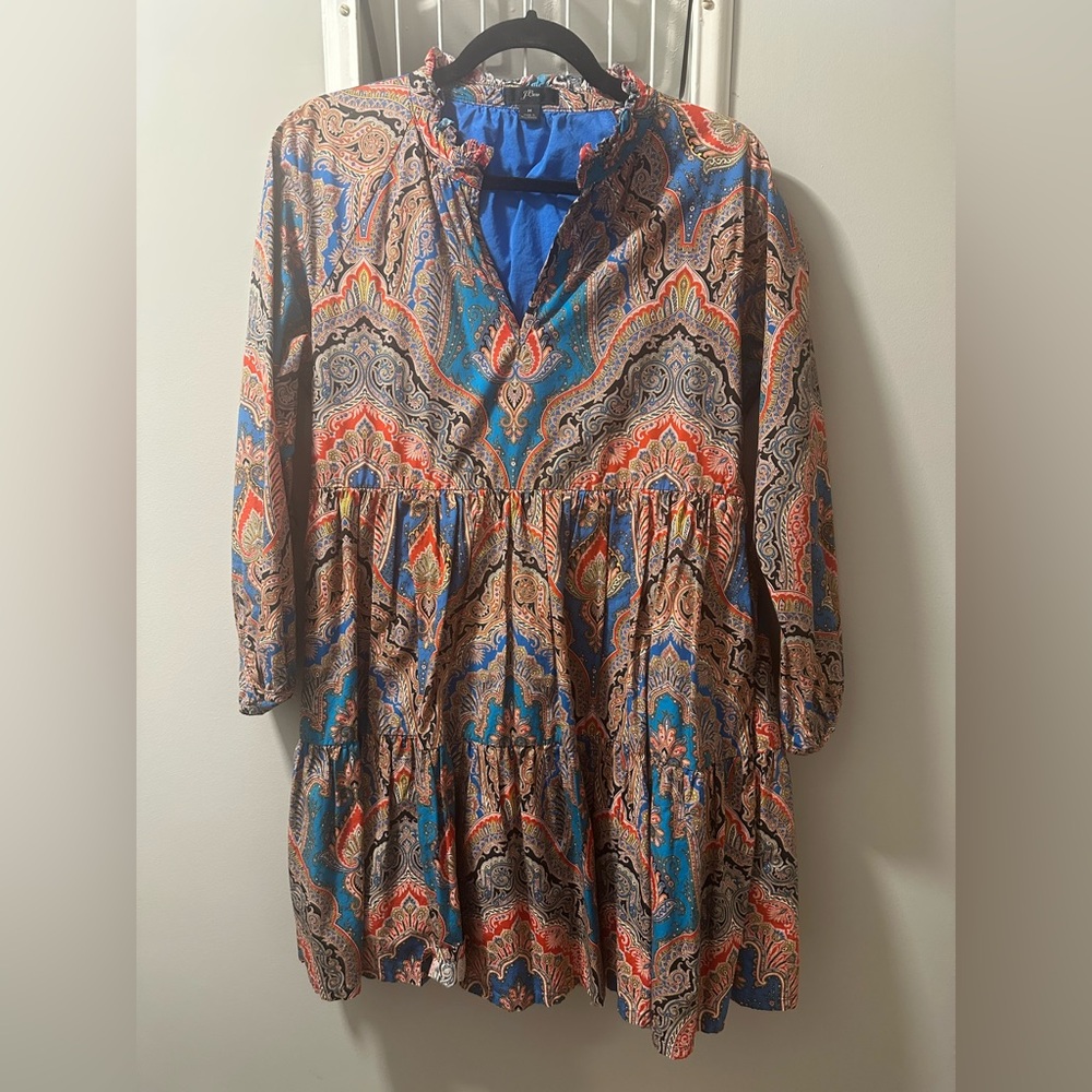 Jcrew Paisley Dress, 100% cotton